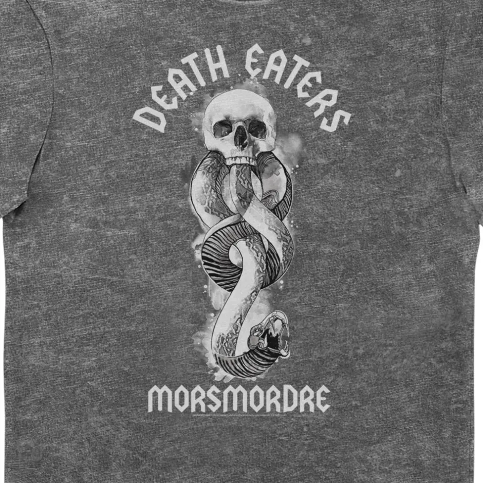 Harry Potter Dark Mark Morsmordre Snake Eco Wash Adults T-Shirt-Bioworld International Cheap