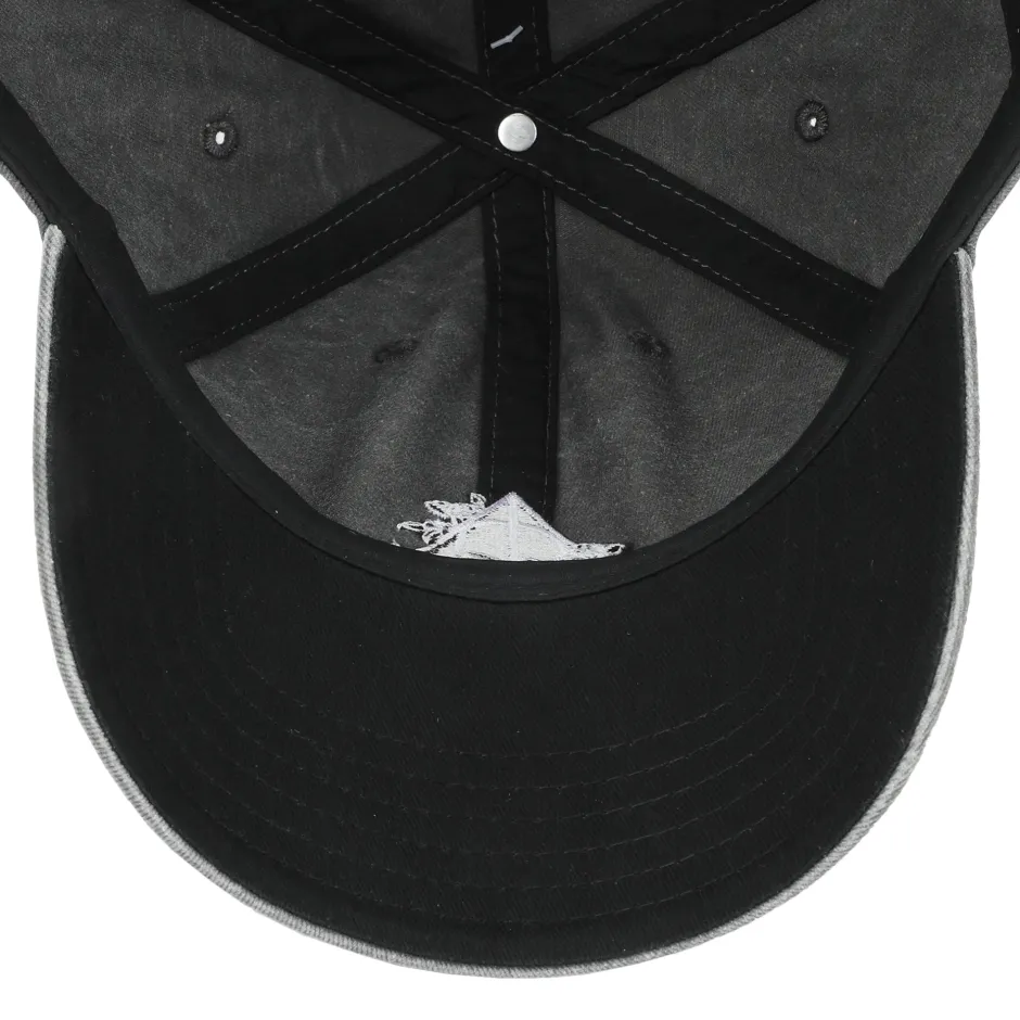 Harry Potter Deathly Hallows Pigment Dye Adult Adjustable Slide Charcoal Grey Cap-Bioworld International Cheap