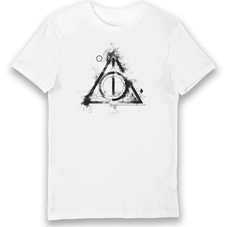 Harry Potter Deathly Hallows T-Shirt White-Bioworld International Cheap