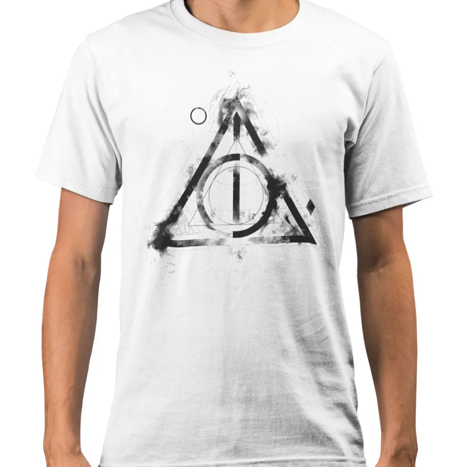 Harry Potter Deathly Hallows T-Shirt White-Bioworld International Cheap