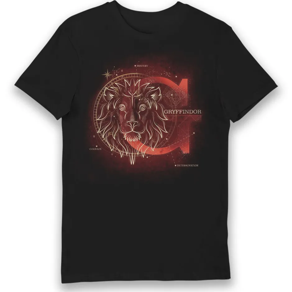 Harry Potter Gryffindor House Glow in The Dark Adults T-Shirt-Bioworld International Store