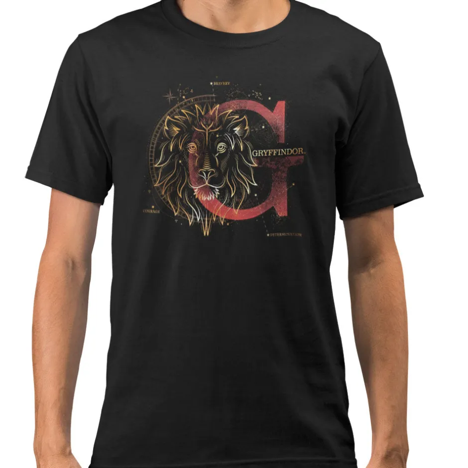 Harry Potter Gryffindor House Glow in The Dark Adults T-Shirt Bulk Buy-Bioworld International Sale