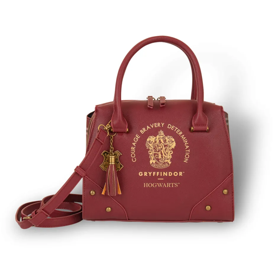 Harry Potter Gryffindor Luxury Plaid Top Handbag-Bioworld International Clearance