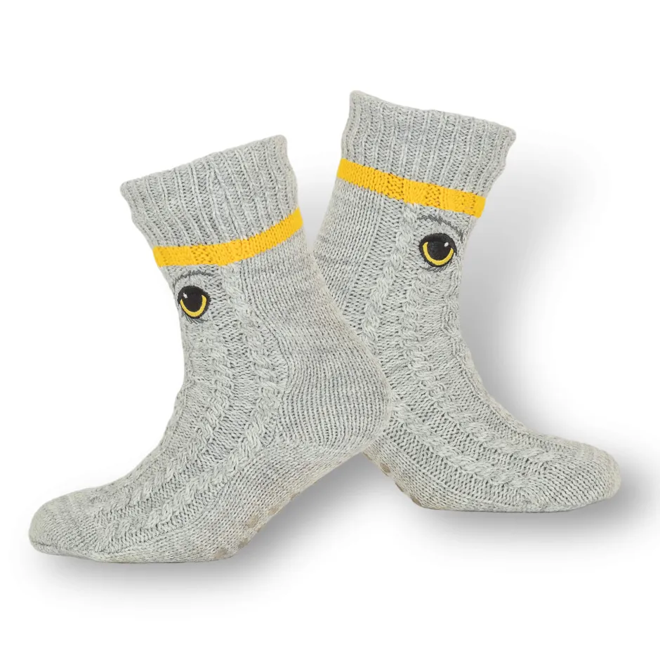 Harry Potter Hedwig Adult Ladies Slipper Socks-Bioworld International New