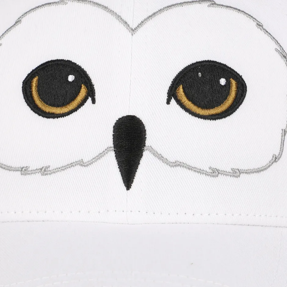 Harry Potter Hedwig Big Face Adult Adjustable Slide White Cap-Bioworld International New