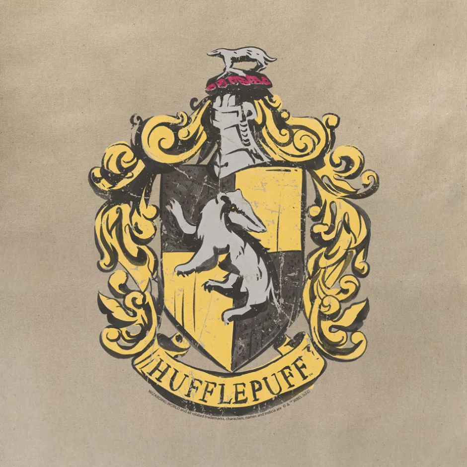 Harry Potter Hogwarts Hufflepuff Crest Tote Bag-Bioworld International Clearance