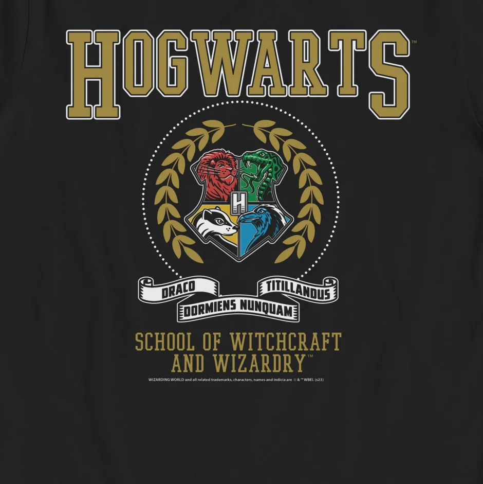 Harry Potter Hogwarts School of Witchcraft & Wizardy Black Kids T-Shirt-Bioworld International Best