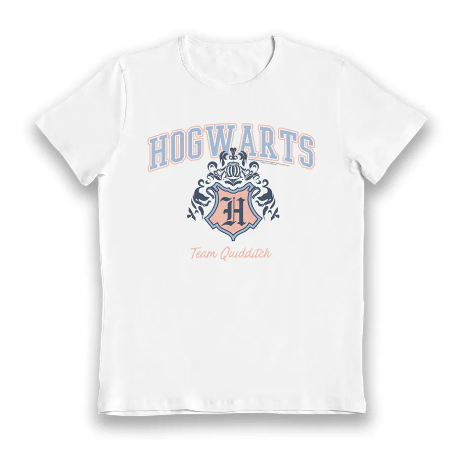 Harry Potter Hogwarts Team Quidditch Adults T-Shirt-Bioworld International Hot