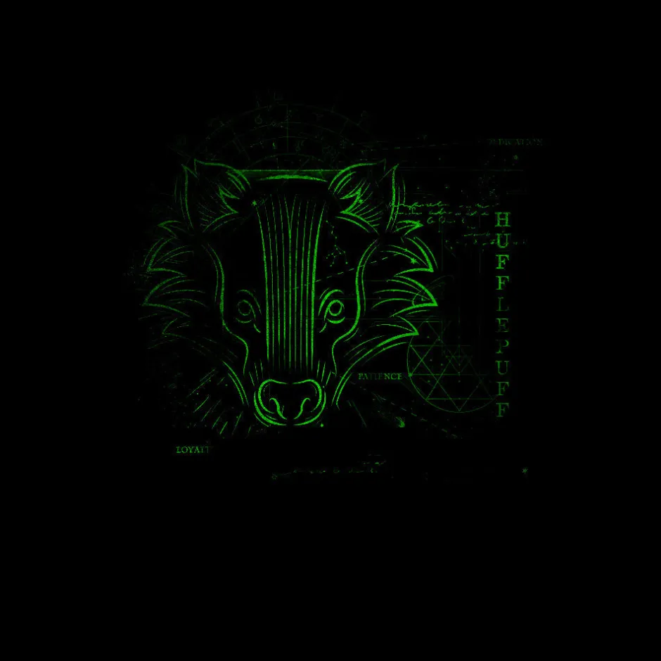 Harry Potter Hufflepuff House Glow in The Dark Adults T-Shirt Bulk Buy-Bioworld International New