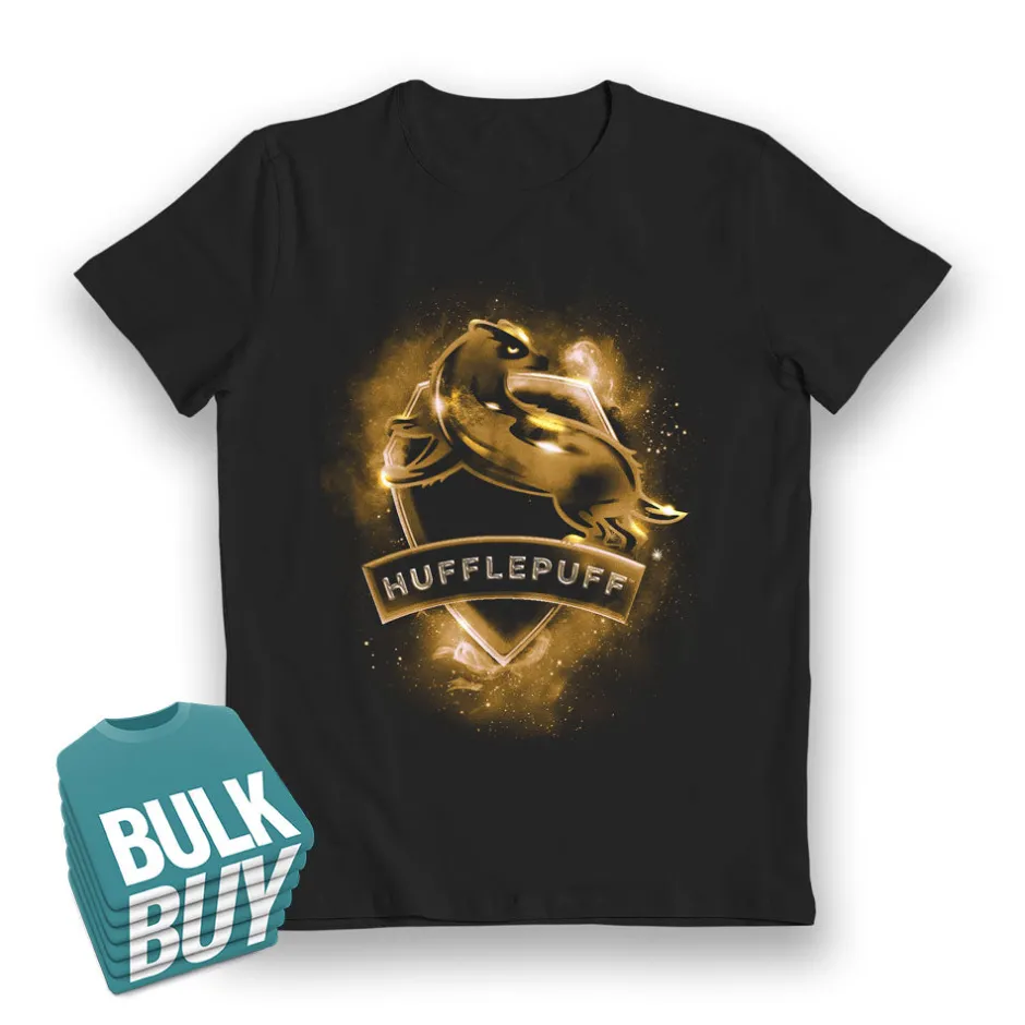 Harry Potter Hufflepuff House Glow in The Dark Kids T-Shirt Bulk Buy-Bioworld International Best Sale