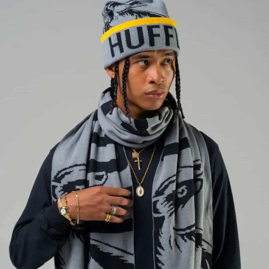 Harry Potter Hufflepuff Luxury Adults Beanie & Jacquard Scarf Set-Bioworld International Clearance