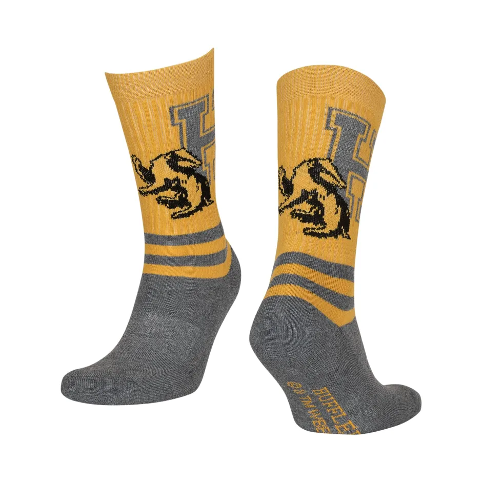 Harry Potter Hufflepuff Striped Adults Socks-Bioworld International Flash Sale