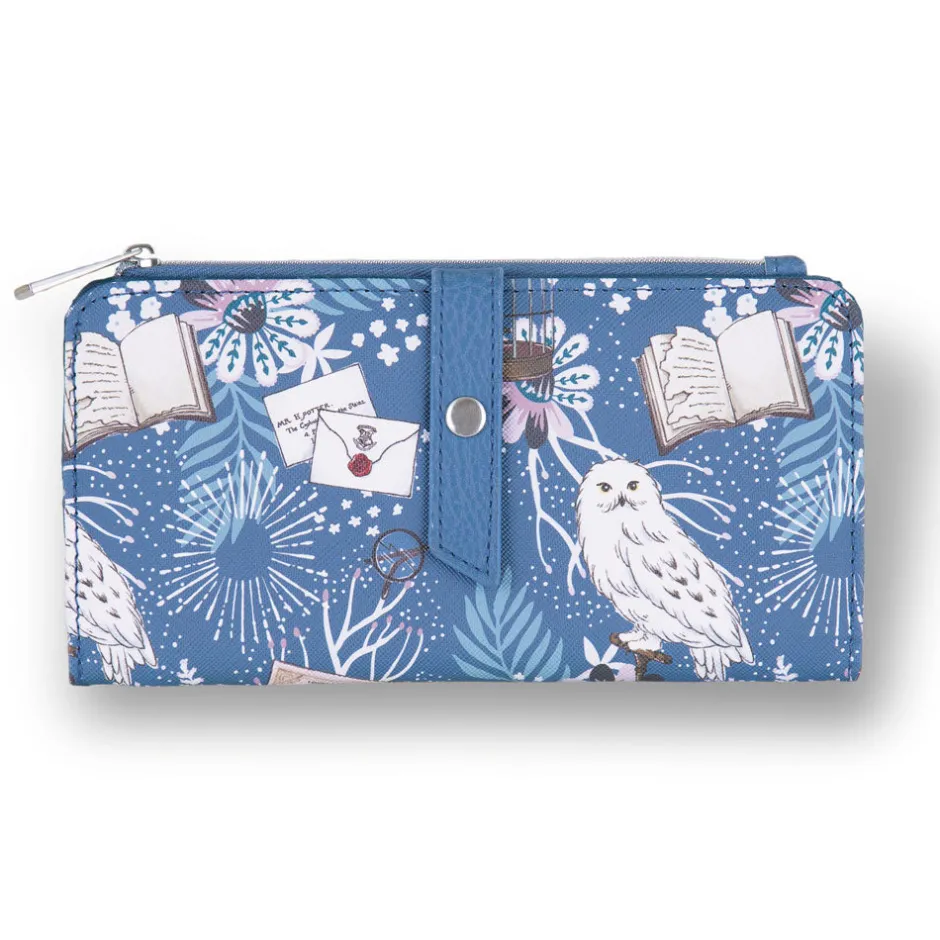 Harry Potter Light Blue Floral Print Hedwig Purse-Bioworld International Shop