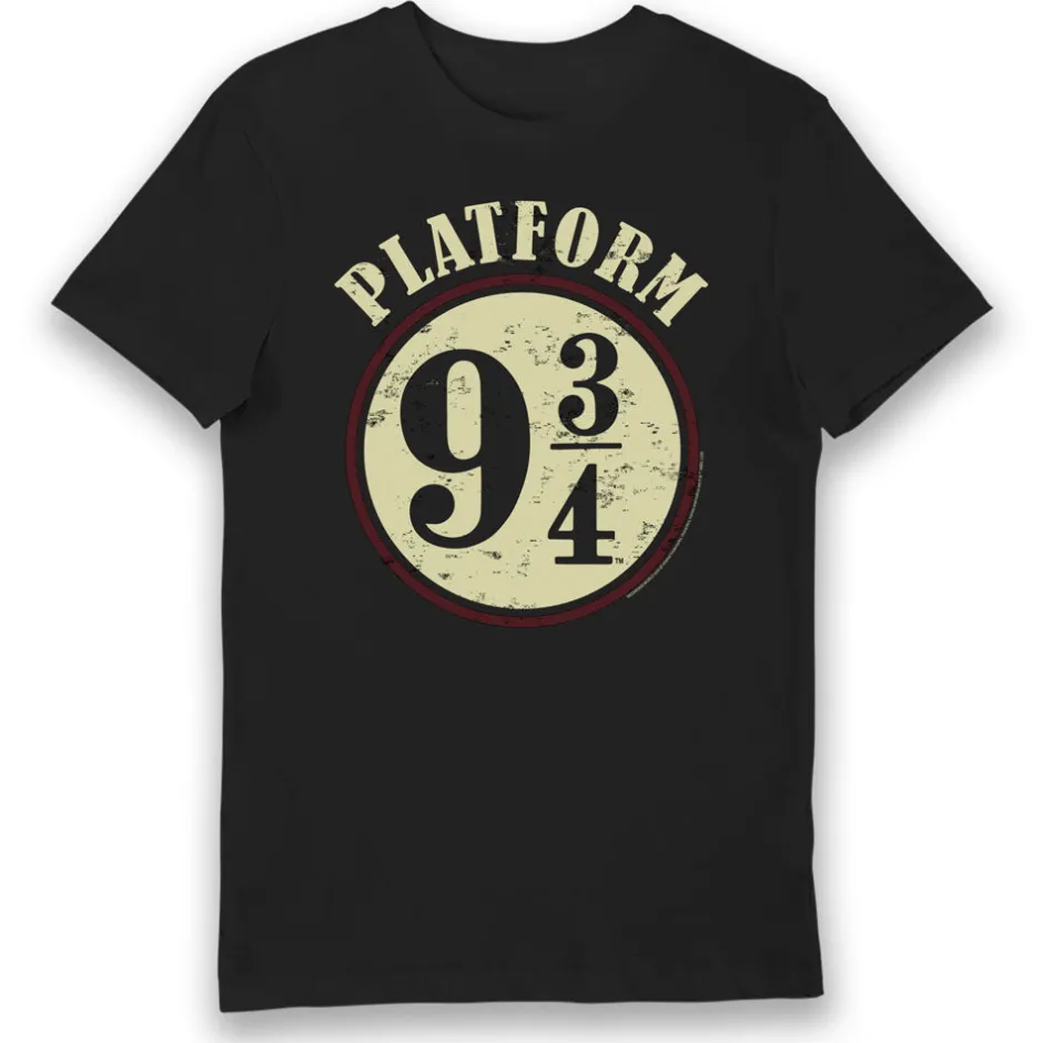 Harry Potter Platform 9 and 3/4 Adults T-Shirt-Bioworld International Cheap