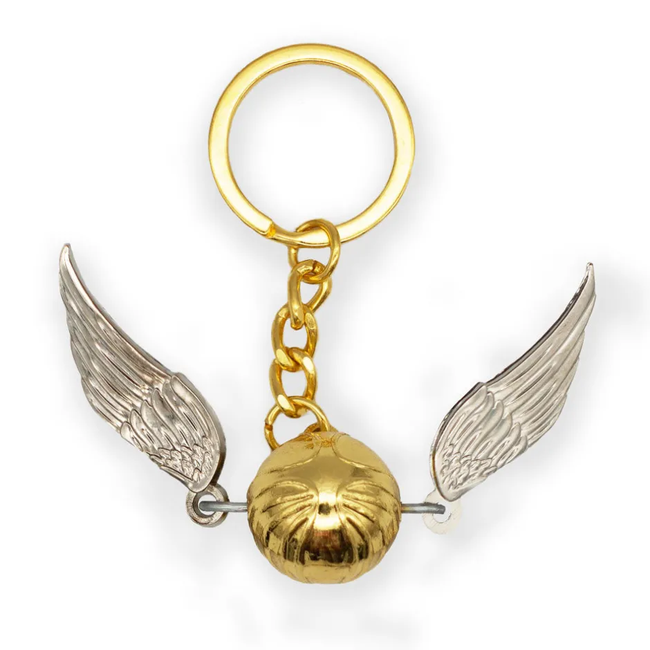 Harry Potter Quidditch Golden Snitch 3D Keyring-Bioworld International Clearance