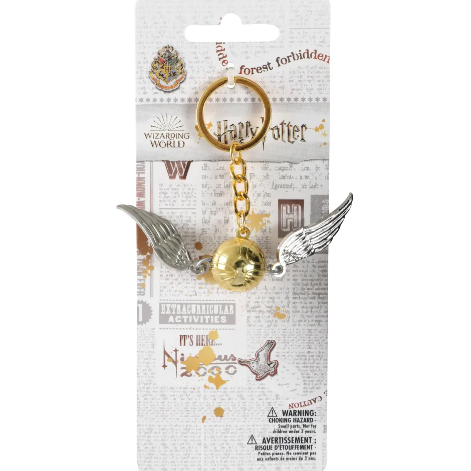 Harry Potter Quidditch Golden Snitch 3D Keyring-Bioworld International Clearance