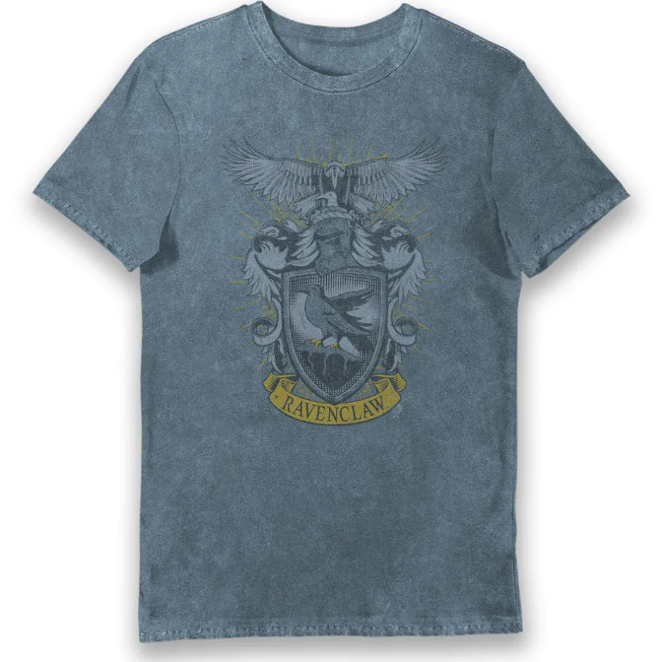Harry Potter Ravenclaw House Crest Blue Vintage Style Adults T-Shirt-Bioworld International Best Sale