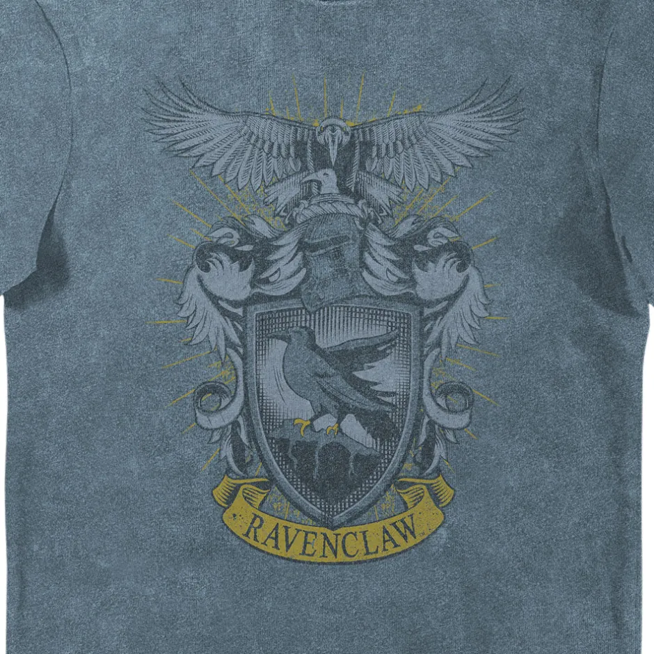 Harry Potter Ravenclaw House Crest Blue Vintage Style Adults T-Shirt-Bioworld International Best Sale