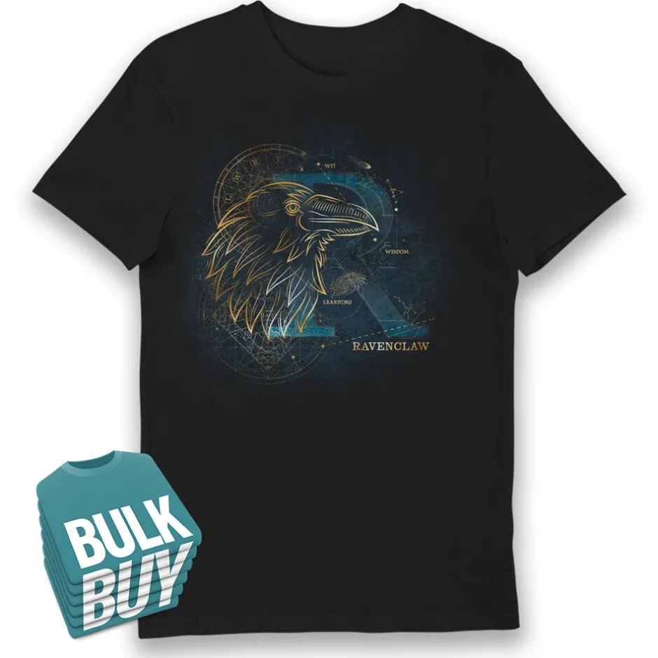 Harry Potter Ravenclaw House Glow in The Dark Adults T-Shirt Bulk Buy-Bioworld International Shop