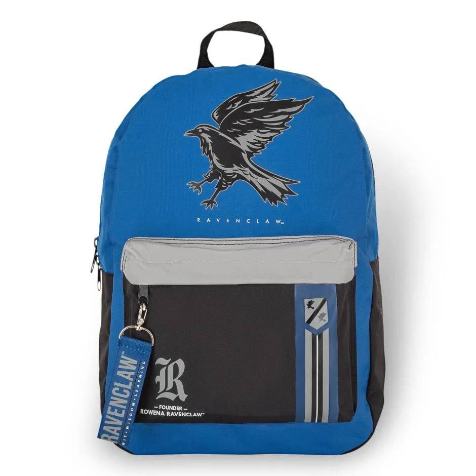 Harry Potter Ravenclaw Mixblock Backpack with Webbing Puller-Bioworld International New