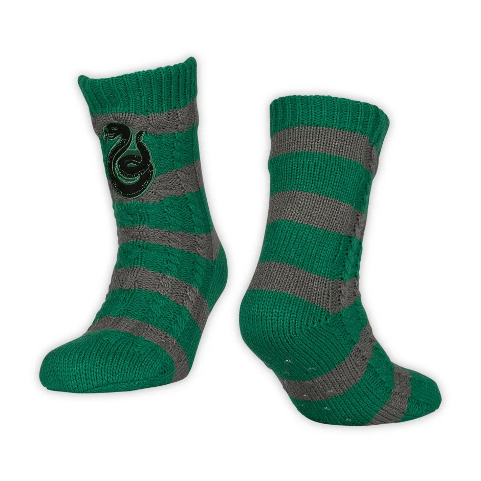 Harry Potter Slytherin Hogwarts House Adults Slipper Socks-Bioworld International Shop