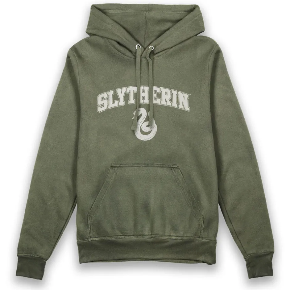 Harry Potter Slytherin Vintage Style Adults Hoodie-Bioworld International Cheap