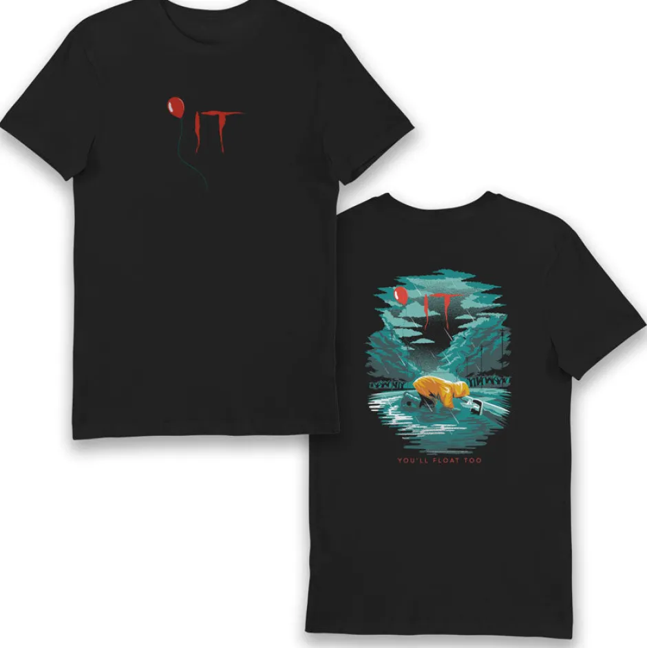 IT Balloon Georgie You’ll Float Too Boat Drain Adults T-Shirt-Bioworld International Cheap
