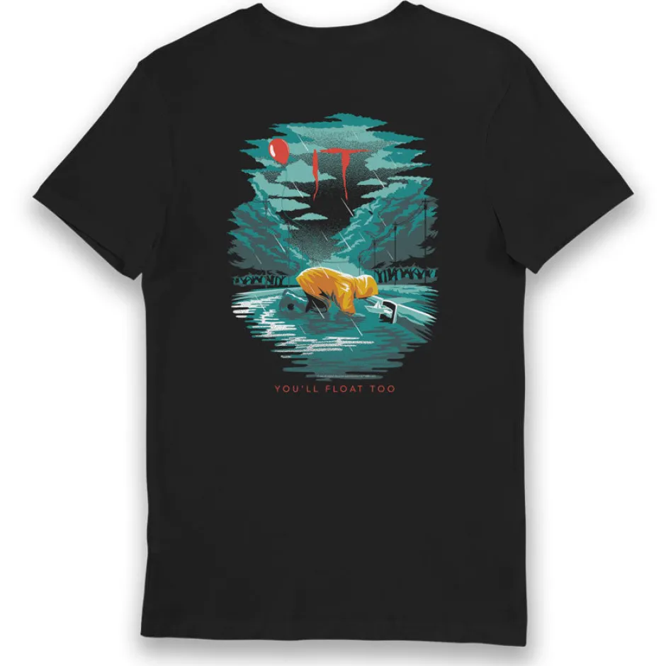IT Balloon Georgie You’ll Float Too Boat Drain Adults T-Shirt-Bioworld International Cheap
