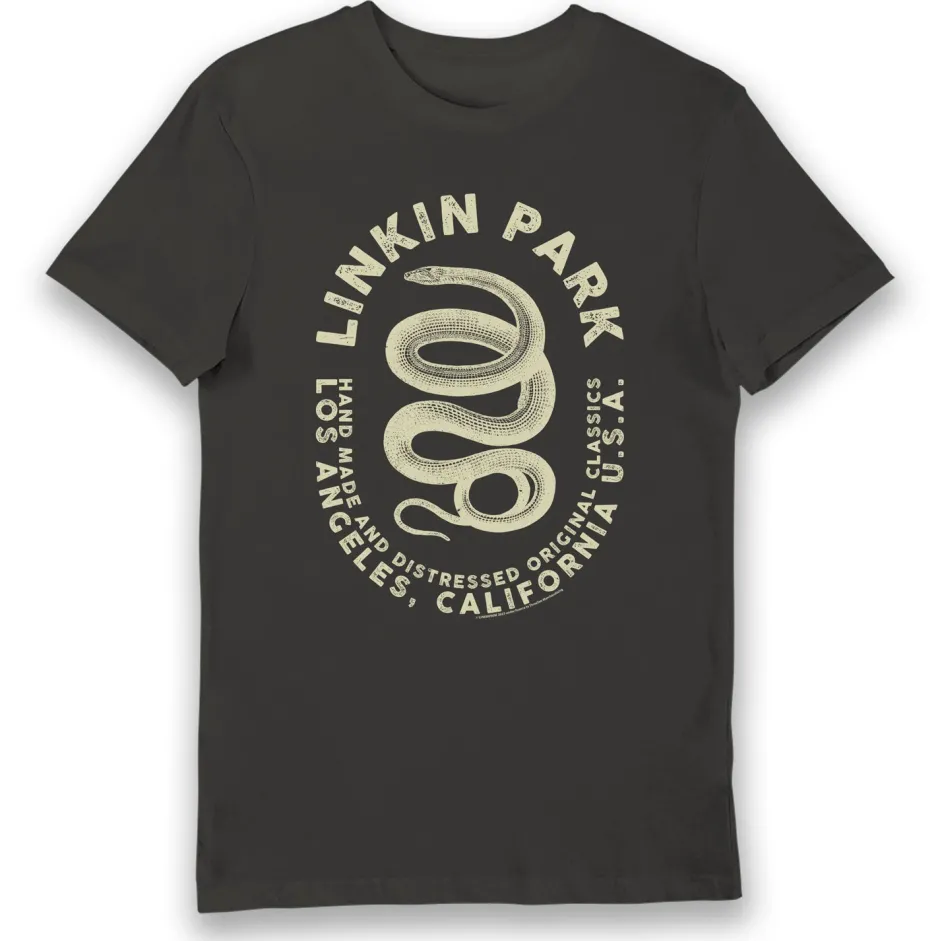 Linkin Park Snake Grey Wash Adults T-Shirt-Bioworld International Fashion