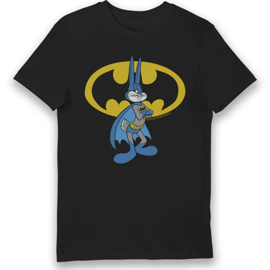 Looney Tunes & DC Comics Bugs Bunny Batman Adults T-Shirt-Bioworld International New