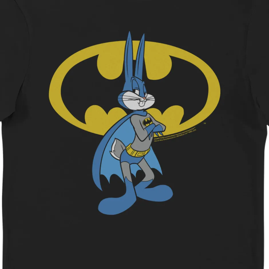 Looney Tunes & DC Comics Bugs Bunny Batman Adults T-Shirt-Bioworld International New