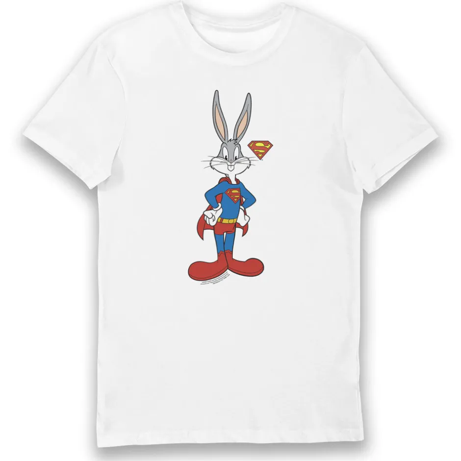 Looney Tunes & DC Comics Bugs Bunny Superman Adults T-Shirt-Bioworld International Store