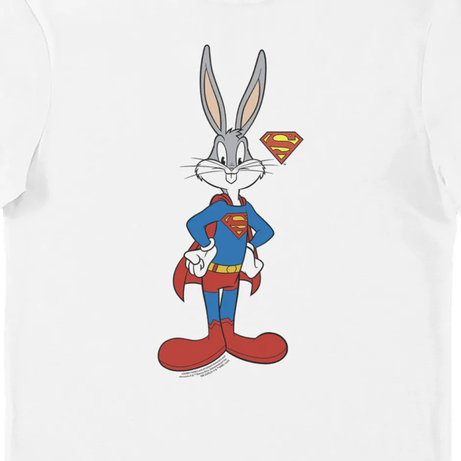 Looney Tunes & DC Comics Bugs Bunny Superman Adults T-Shirt-Bioworld International Store