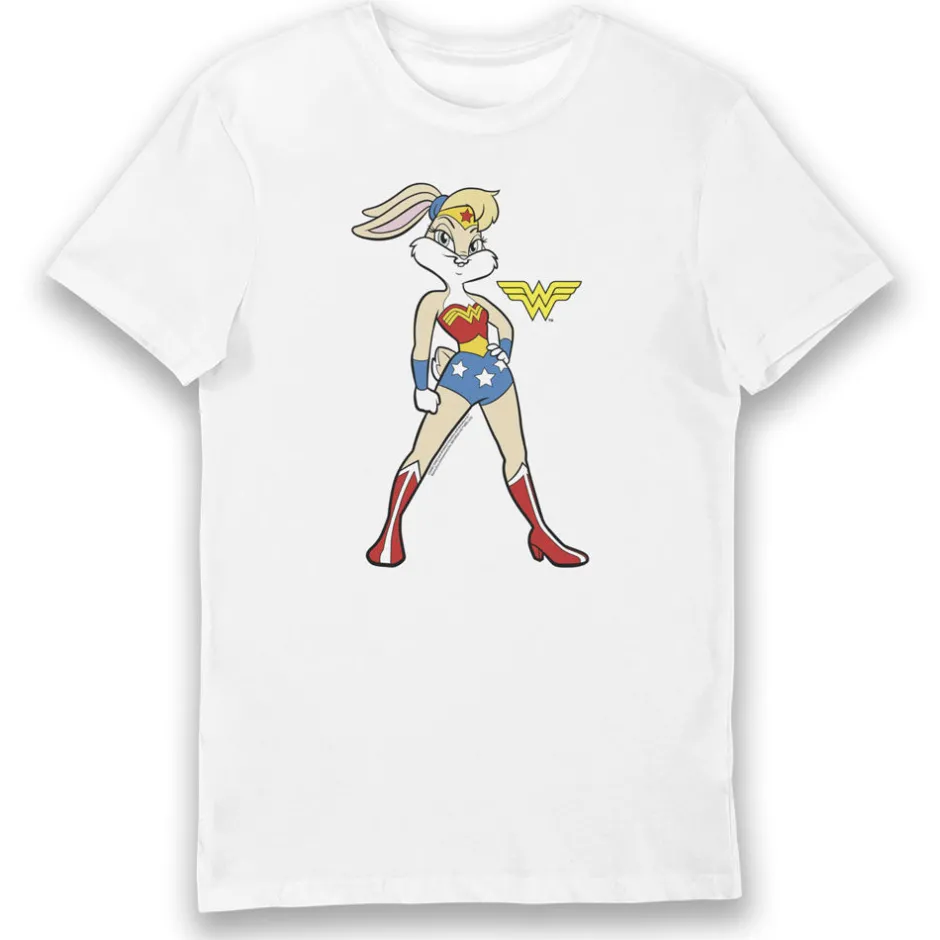 Looney Tunes & DC Comics Lola Bunny Wonder Woman Adults T-Shirt-Bioworld International Shop