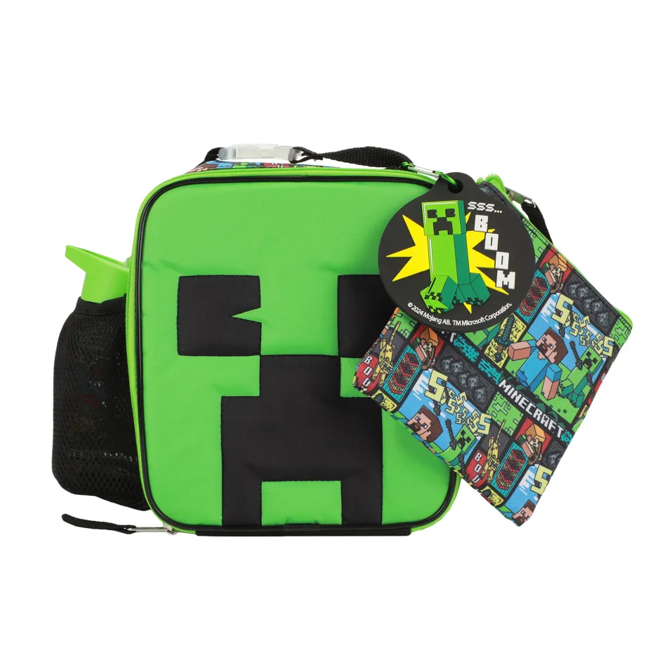 Minecraft Boom Insulated 4 pc Lunch Kit-Bioworld International Sale