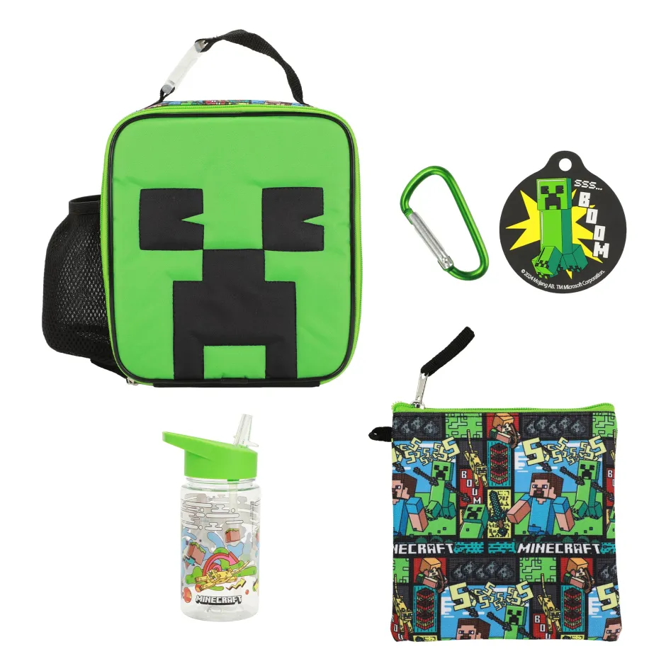 Minecraft Boom Insulated 4 pc Lunch Kit-Bioworld International Sale