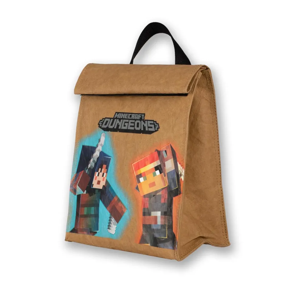 Minecraft Characters Insulated Folded Lunch Bag-Bioworld International New