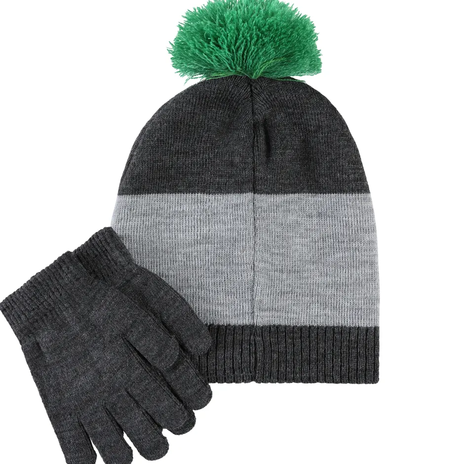 Minecraft Creeper Bobble Hat & Glove Set Kids Gaming Gift Idea Boys-Bioworld International New