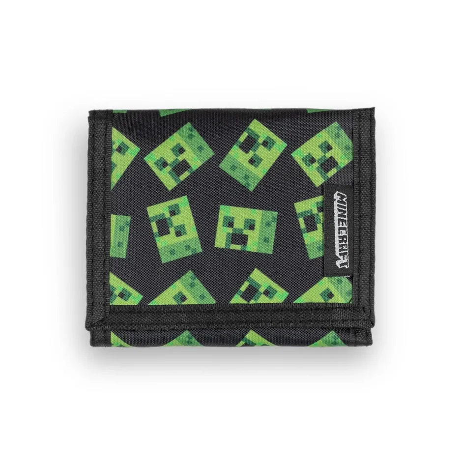 Minecraft Creeper Tri-Fold Wallet-Bioworld International Fashion