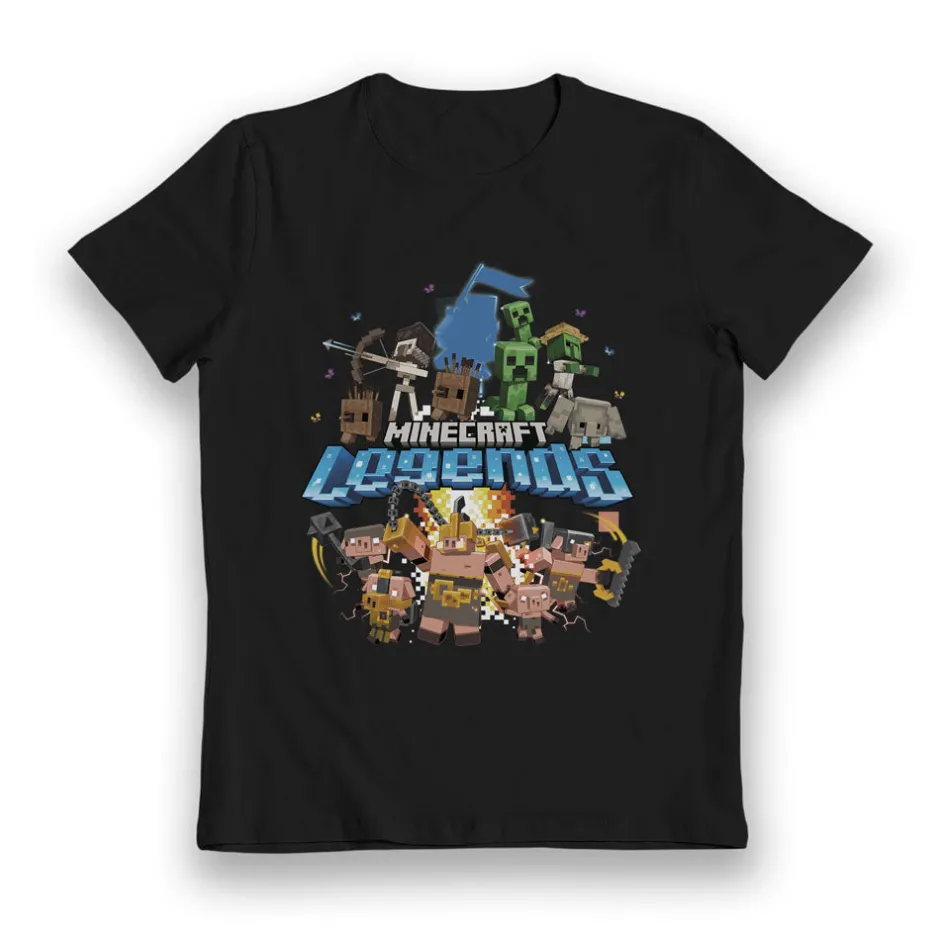 Minecraft Legends Allies vs Piglin Mobs Kids T-Shirt-Bioworld International New