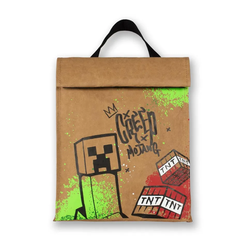 Minecraft TNT Sketch Insulated Folded Lunch Bag-Bioworld International Cheap