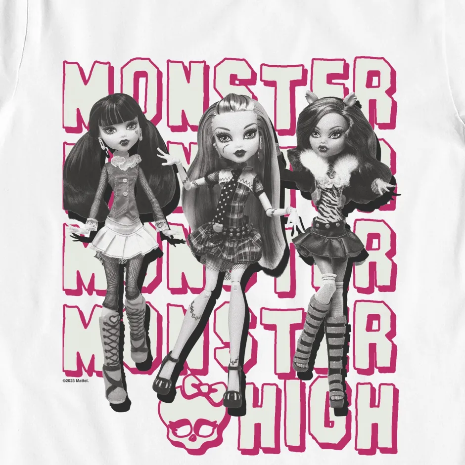 Monster High Girls Glow in the Dark White Kids T-Shirt - Bulk Buy-Bioworld International New