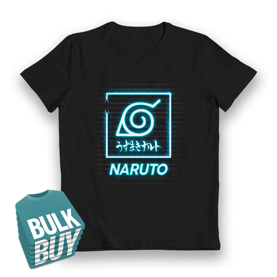 Naruto Shippuden Hidden Leaf Village Glow in the Dark Kids T-Shirt Bulk Buy-Bioworld International Online