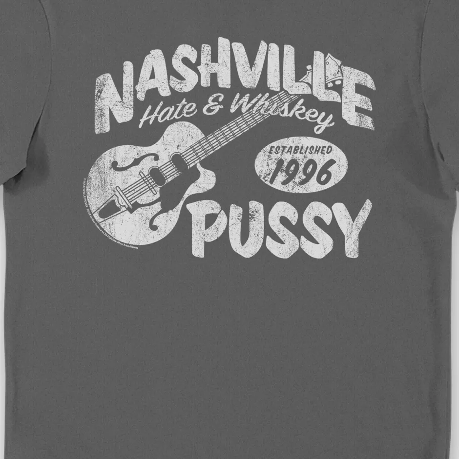 Nashville Pussy Hate & Whiskey Adults Overdye Black Oyster T-Shirt-Bioworld International Best