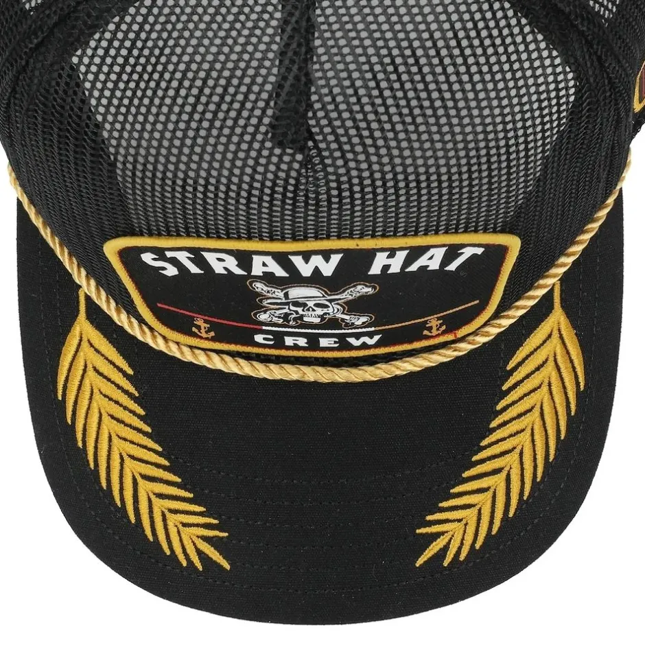 One Piece Live Action Straw Hat Crew Gray Retro Full Mesh Hat-OSFA, Multicolor-Bioworld International Cheap