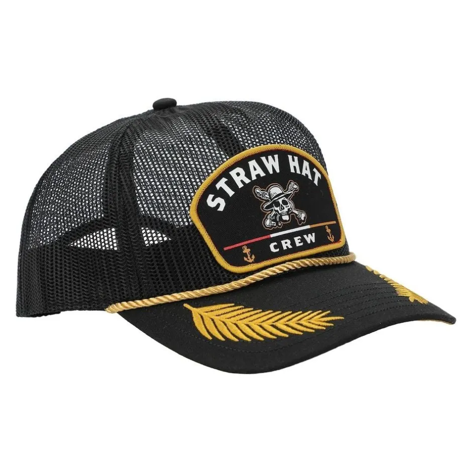 One Piece Live Action Straw Hat Crew Gray Retro Full Mesh Hat-OSFA, Multicolor-Bioworld International Cheap