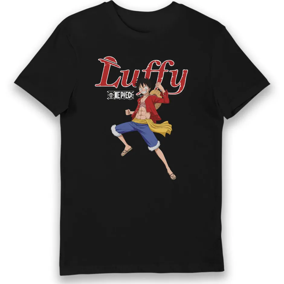 One Piece Luffy Black Adults T-Shirt-Bioworld International Outlet