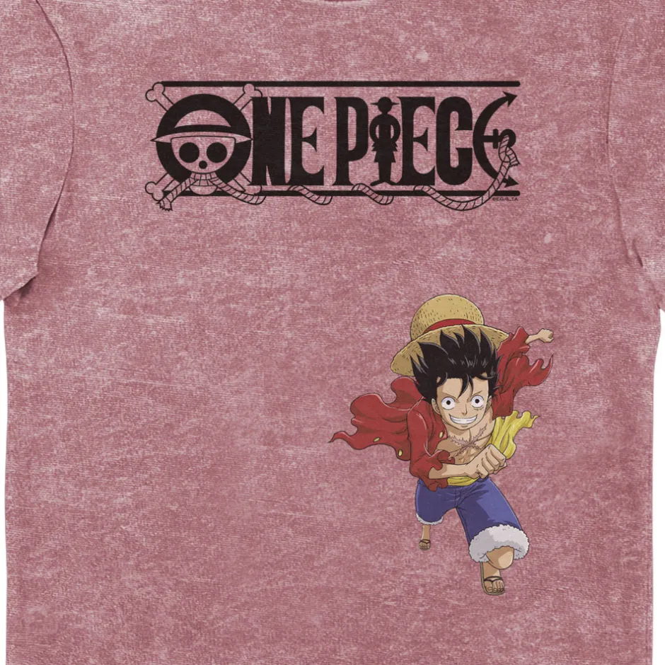 One Piece Luffy Pirates Vintage Red Adults T-Shirt-Bioworld International Cheap
