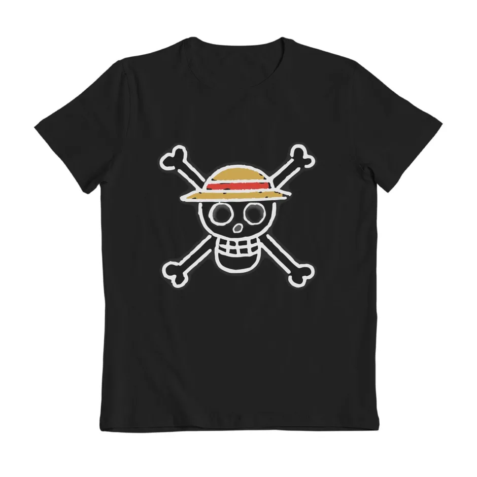 One Piece Skull Glow in the Dark White Kids T-Shirt - Bulk Buy-Bioworld International Clearance