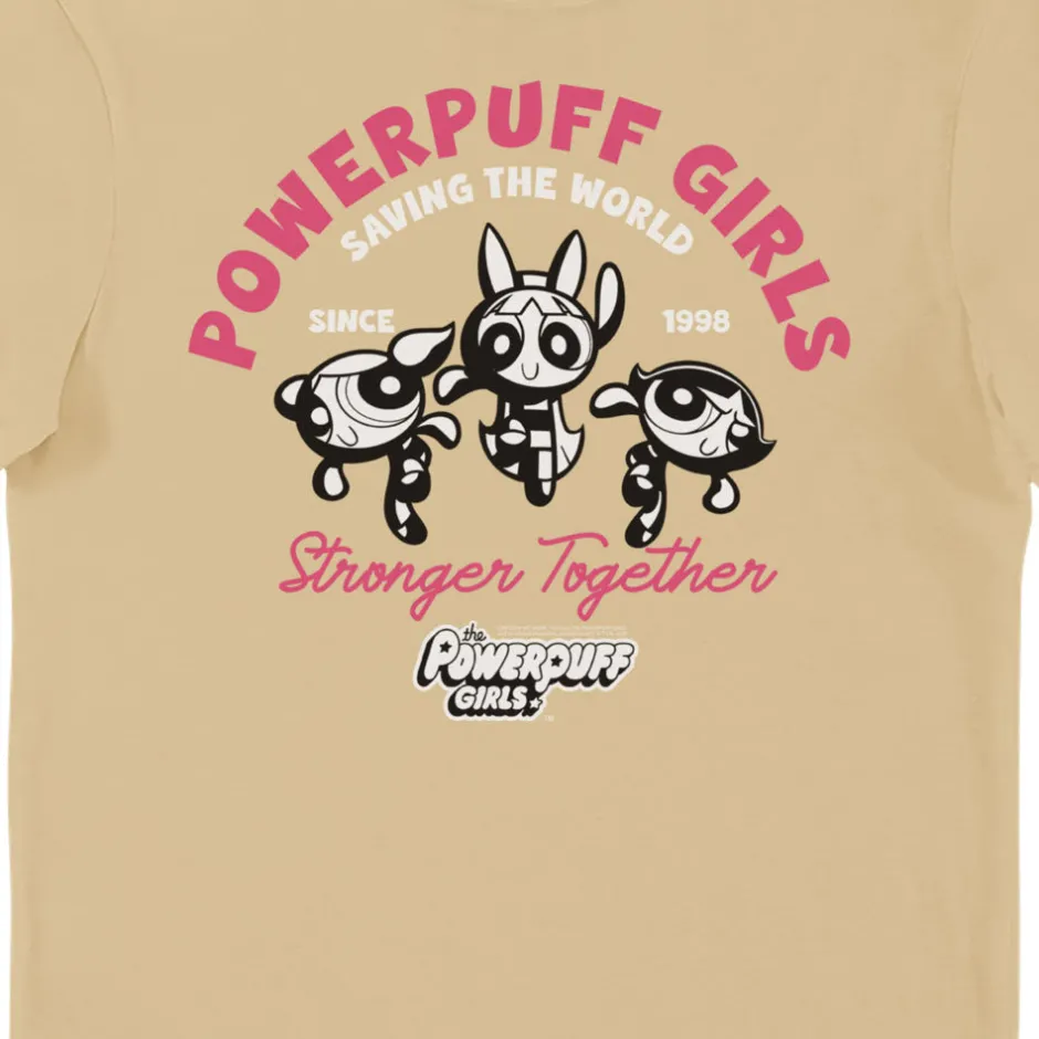 Powerpuff Girls Saving the World Sand Adults T-Shirt-Bioworld International Hot